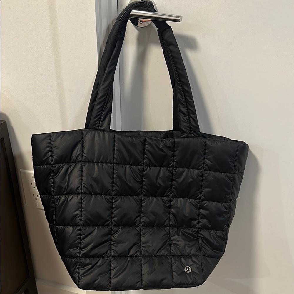 lululemon Black Quilted Tote Bag 26L